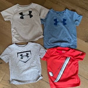 Lot of boys 2T shirts. Under armpit and Nike